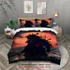 3pcs Anime Warrior Bedding Sets 3D Printed Demon Samurai Easy Care Durable Duvet Cover Sets With Pillowcases No Filling