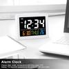 Color Large Screen LCD Electronic Desk Alarm Clock with Temperature Date Display  Less Than Br More Than (White )