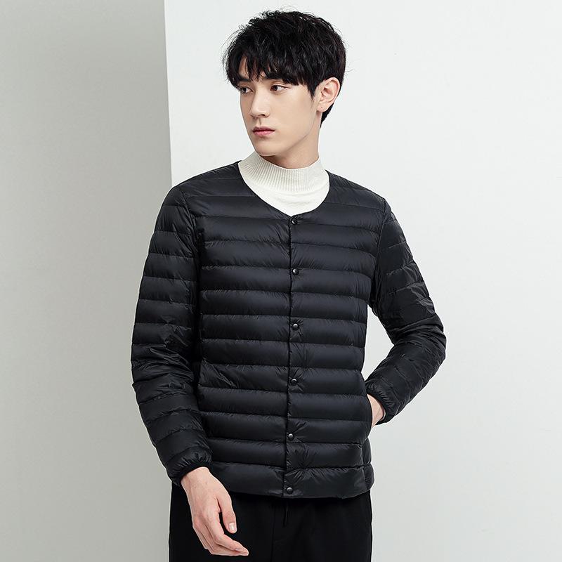 Autumn and winter light down vest men versatile wear down jacket inside and outside warm vest liner collar casual coat men