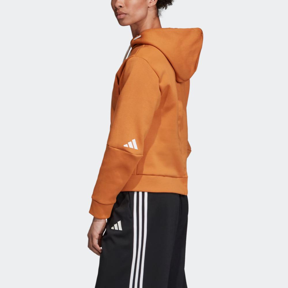 Adidas Teccop Letter Pattern Comfortable Soft Hoodie Women hoodies Orange EA0344