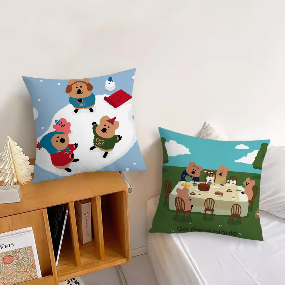 Cartoon D-Dinotaengs Cute kawaii cushion cover Pillow Cover Home Sofa living Decoration Room  Office Car Nordic Simplicity