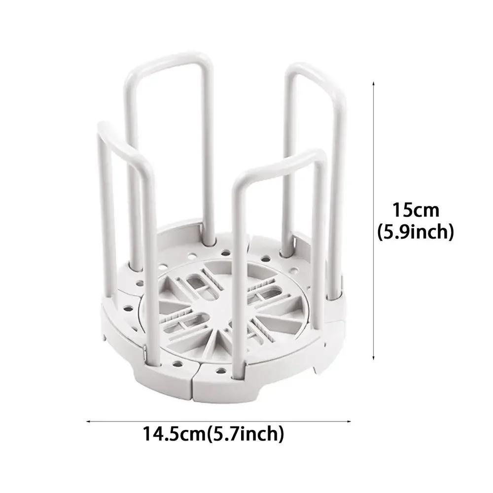 

Retractable Desktop Bowl Holder, Removable Dishes Storage Rack Durable Bowl Storage Shelves Drain Cup Shelf for Kitchen Gadgets белый