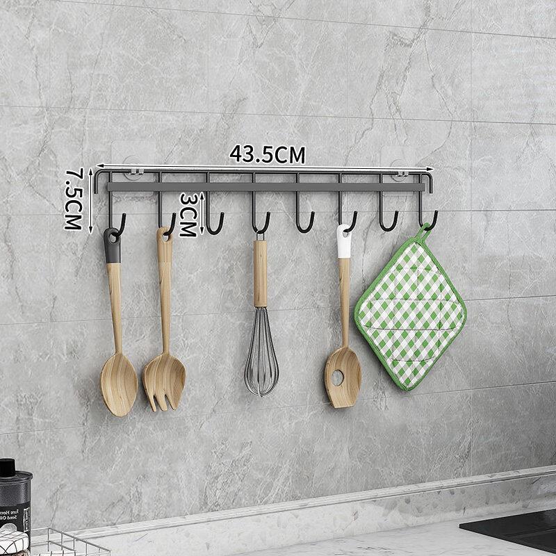 Punch-Free Kitchen Hook Organizer