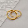 Stainless steel Korean version double-layer ring interlocking ring set fashionable titanium steel jewelry women