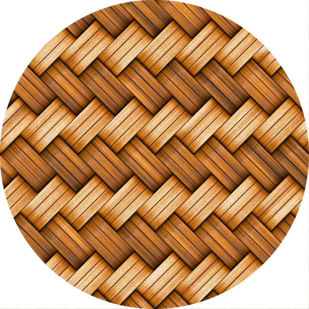 Wooden Pattern Round Area Rug, Soft Chenille Anti Slip Circle Carpet for Living Room, Bedroom, Bathroom, Home Floor Mat Decor