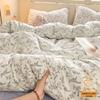 2025 New Style Summer Bedding Set: Double Layer Gauze Bed Sheet & Duvet Cover, Dormitory Four-Piece Set