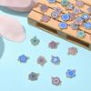 DanLingJewelry 30Pcs Random Flower Connector Charms Enamel Flower Charms with Double Loops for Jewelry Bracelets Making