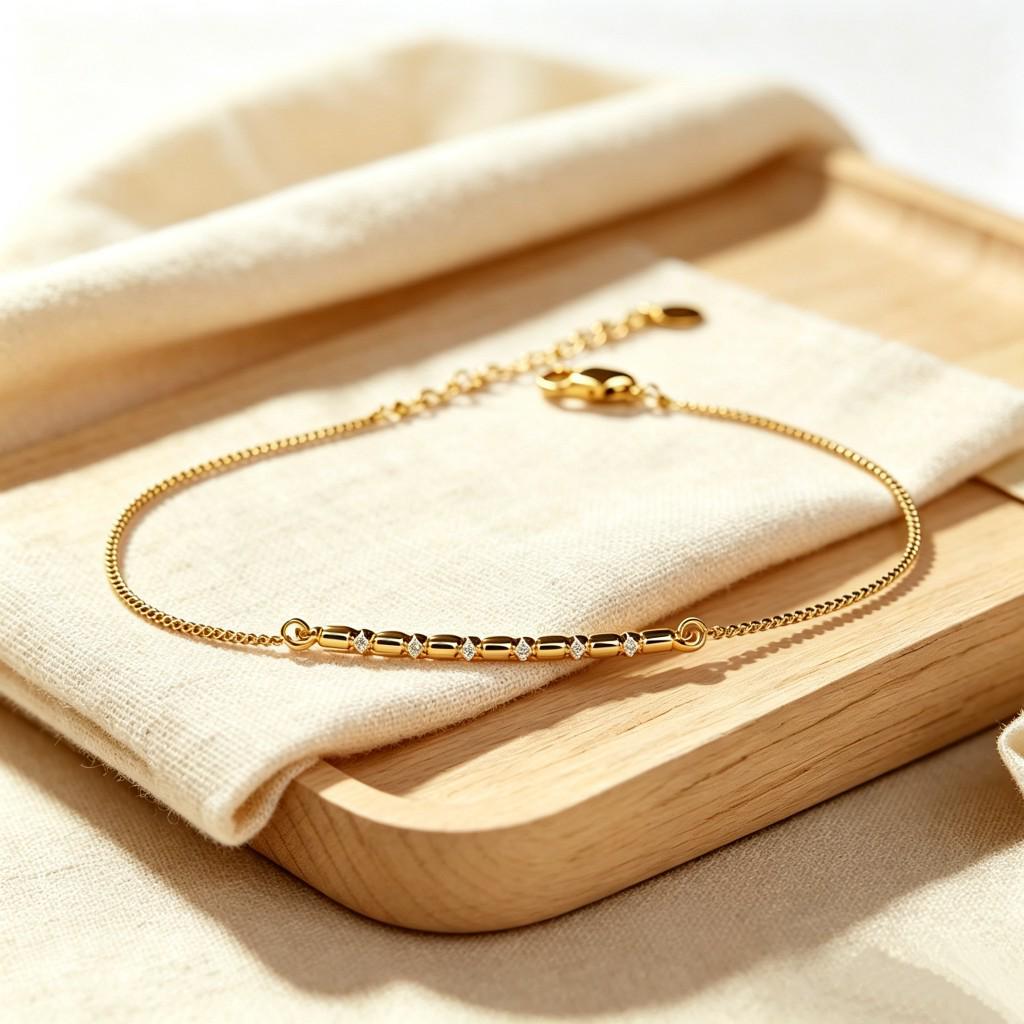 Seven-Grain Rice Bracelet: Luxurious Diamond-Inlaid Jewelry for Wealth and Luck.