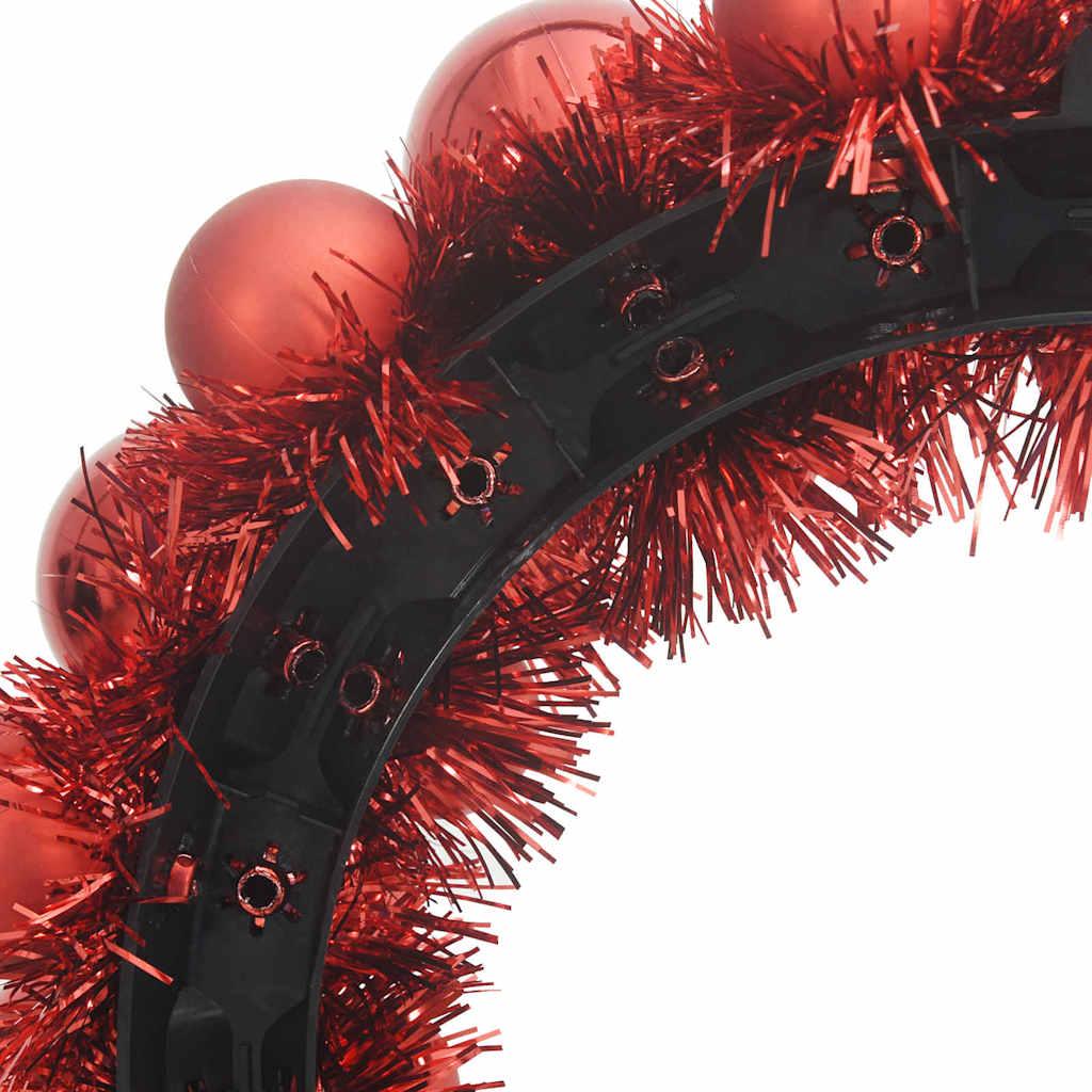 Christmas Ball Wreaths 2 pcs Red 33 x 33 x 7 cm Polystyrene