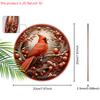 Classic Cardinal Wooden Christmas Sign - Navidad Round Sign for Church Door Wall Hanging Decor - Ideal Christmas Decoration