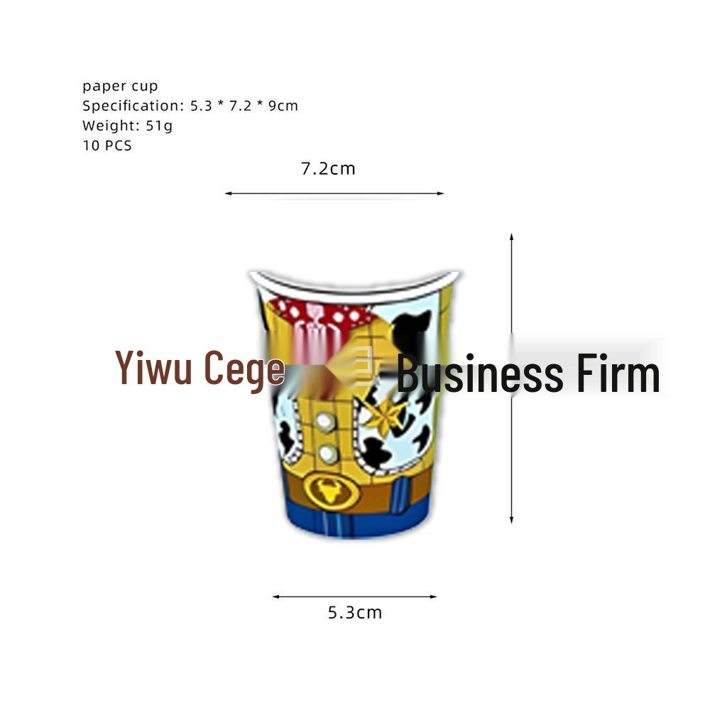 Toy Story Geburtstagsparty Geschirrset: Einwegbecher, Teller, Tischdecke & Dekorationen für Kinder