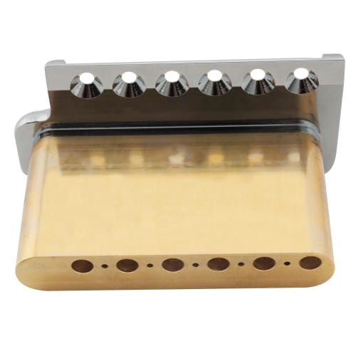 Musiclily Ultra 10.5mm Brass Tremolo Unit Bridge, 6-Point Knife Edge, for Strat & ST Electric Guitars, Hybrid