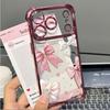 Case For Infinix Note 50X 50 Pro 30 40 Plus Hot 60 60i 30i 40i Play SMART 9 8 Pro Plating Fashion Pink Bow Pattern Cover