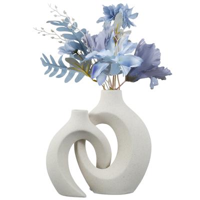 White Ceramic Vase Home Decoration Nordic Flower Pot House Living Room Tabletop Modern Art Luxury Decorative Minimalist Vase