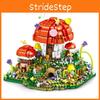 Mushroom House Building Blocks With Abs Plastic Micro Particles For Diy Creative Kids