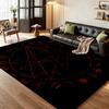 Dark Occult Pentagram Ritual Theme Indoor Rug Allseason Carpet For Bedroom Study Home Decor Halloween Gift