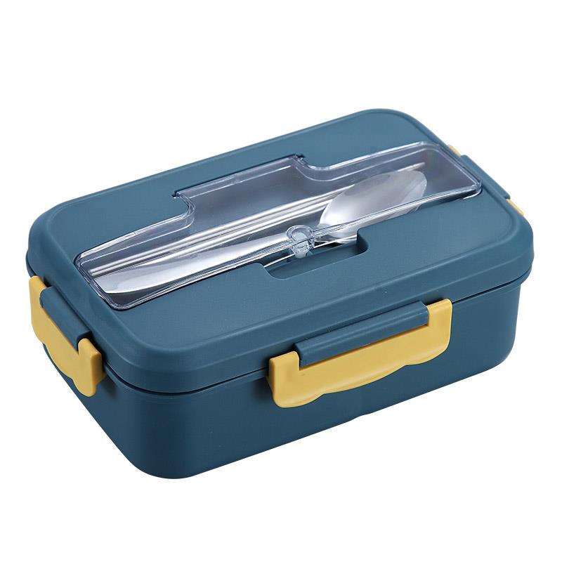 Hot Lunch Box with Spoon Chopsticks Wheat Straw Dinnerware Food Storage Container Children Kid School Office Microwave Bento Box