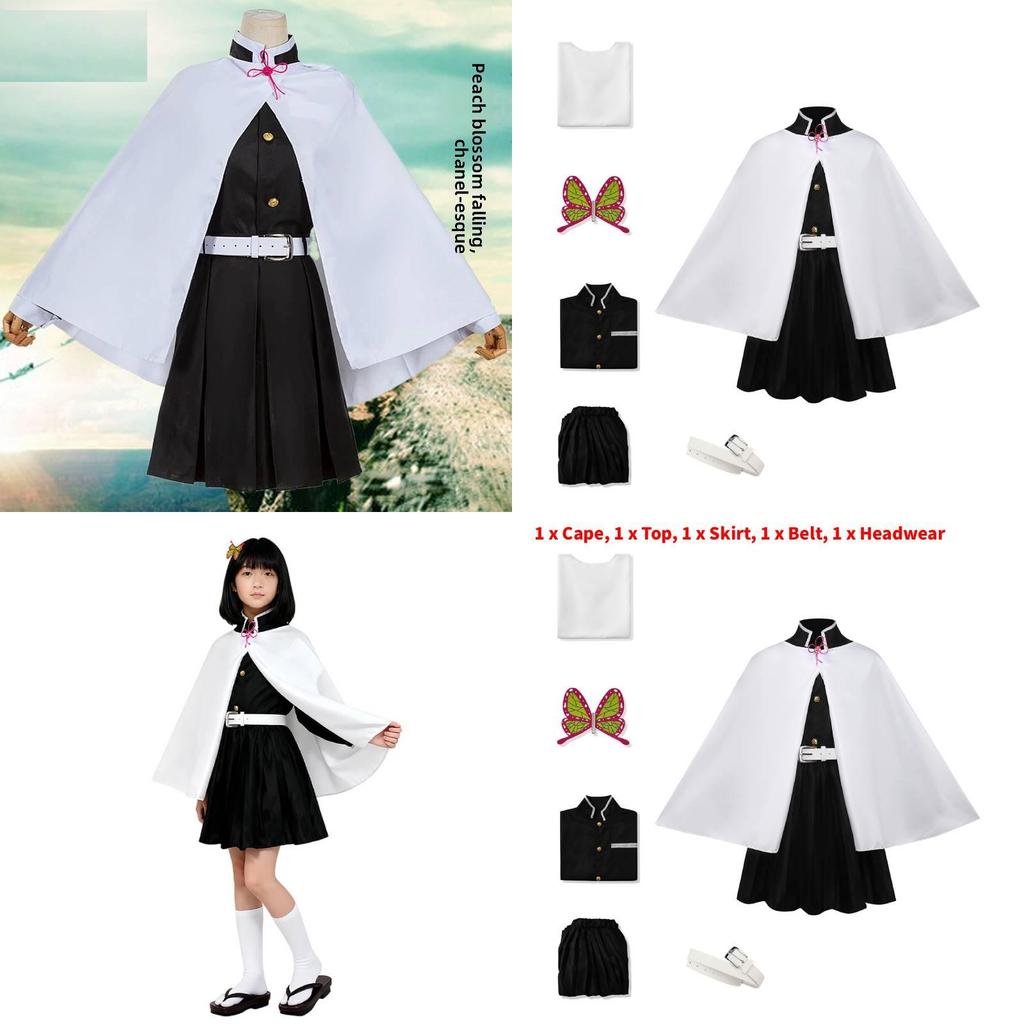 Demon Slayer Kimetsu No Yaiba Tsuyuri Kanao Costume With Casual Style And Linen Fabric For Youths