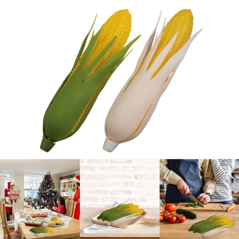 6Pcs Artificial Corn Realistic Fake Corn Simulation Corn Simulation Vegetable for Thanksgiving Decorations Photo Props