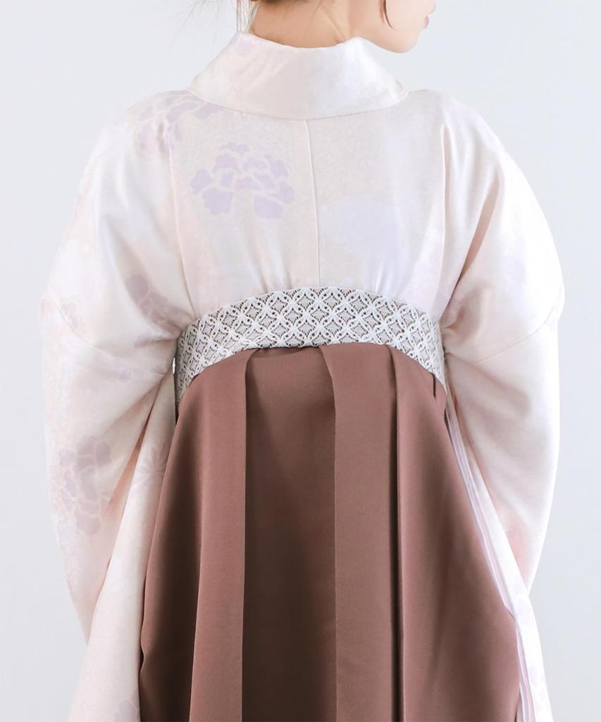 [KYOETSU] Graduation Ceremony Hakama with Lace Tie, Plain, Single Item, Women's (18. Chestnut Brown, L)