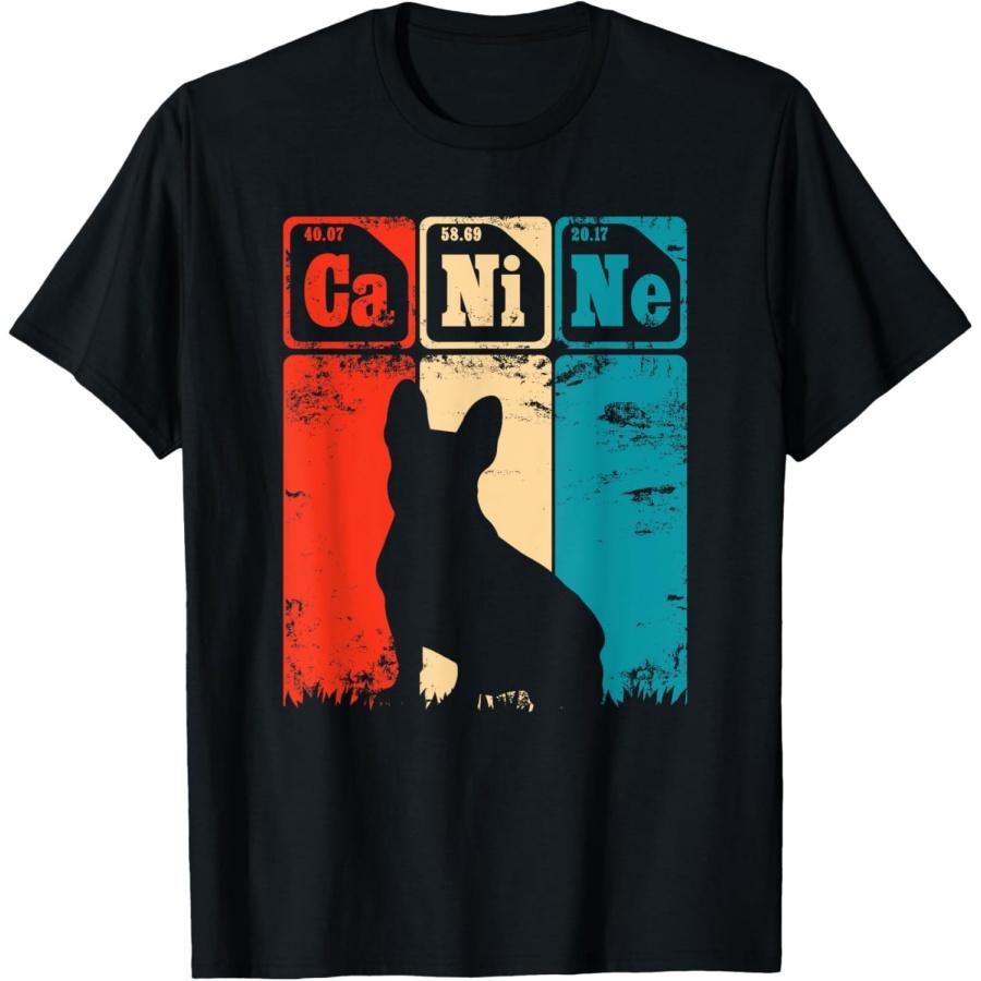 French Bulldog Dog Periodic Table Elements Dog Canine T-Shirt XXXXXL чёрный