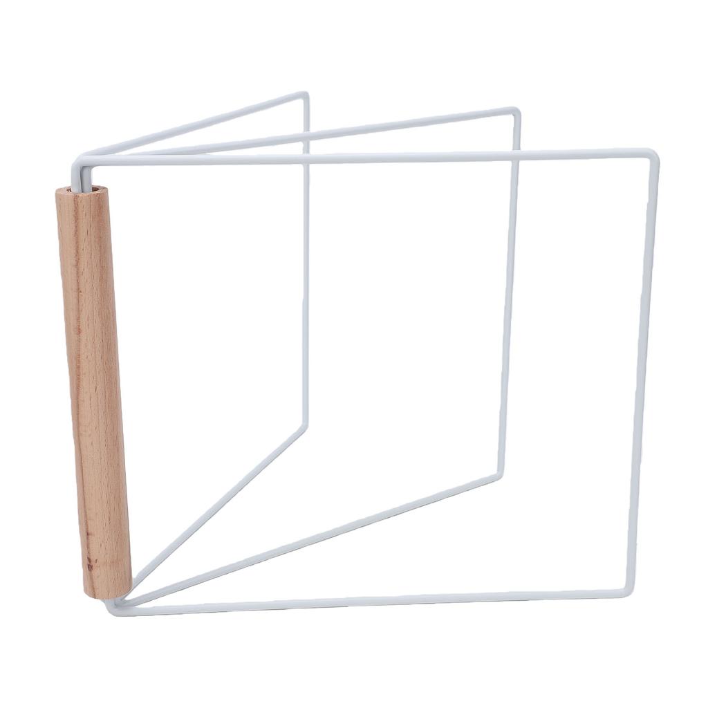 Countertop Dishcloth Drying Rack White Metal 3 Arms Hand Towel Stand for Kitchen Bathroom