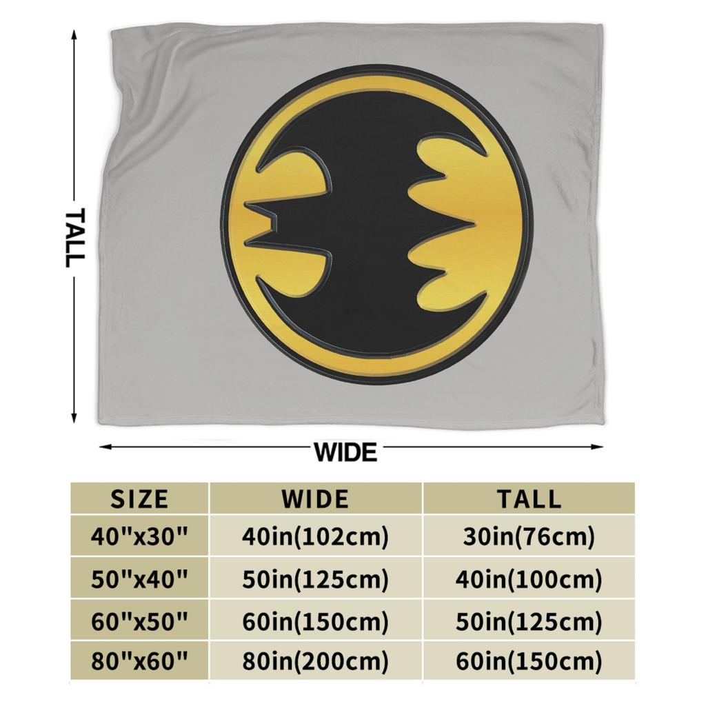 Batmans Symbol Blankets Flannel Funny Breathable Throw Blanket for Bedspread Autumn/Winter,