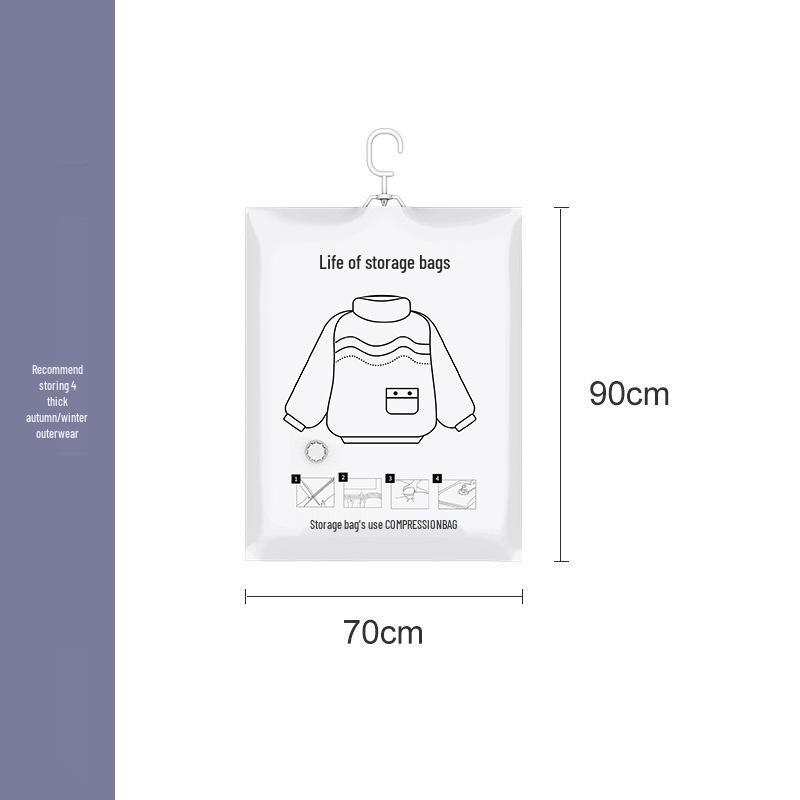 Vacuum Storage Bag for Hanging Down Jackets - Dustproof Organizer with Pump