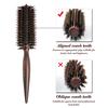 1pc Round Comb Bristle Hair Brush Comb Quiff Roller Curling Rolling Brush DIY Hairdressing Tool With Wood Handle