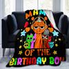 1pc Birthday Cartoon Character Print Blanket, Home Decor, Couch Throw .B061
