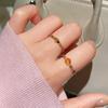 Handmade New Chinese-style Rainbow Tourmaline Ring for Women, Niche Vintage Light Luxury High-end Ring