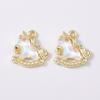 5pcs Cute Crystal CZ Rocking Horse Pendants Charms for Jewelry Making Necklace Earrings Bracelet DIY Handmade Accessories