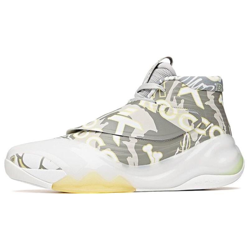 Anta KT6 Cushioning Coverage Support High-Top Basketball Shoes Men s Gray White Yellow Sneakers 112111101-12 39