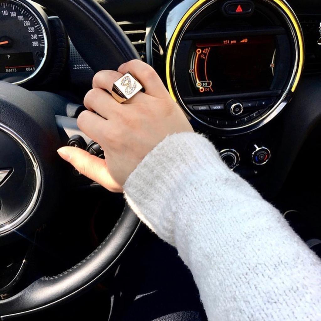 Forchaser B Signature Ring - White