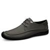 2024 Genuine Leather Men's Casual Shoes Moccasins Men Loafers Spring Autumn New Sneakers Male Lace-up Leisure Walk Shoes