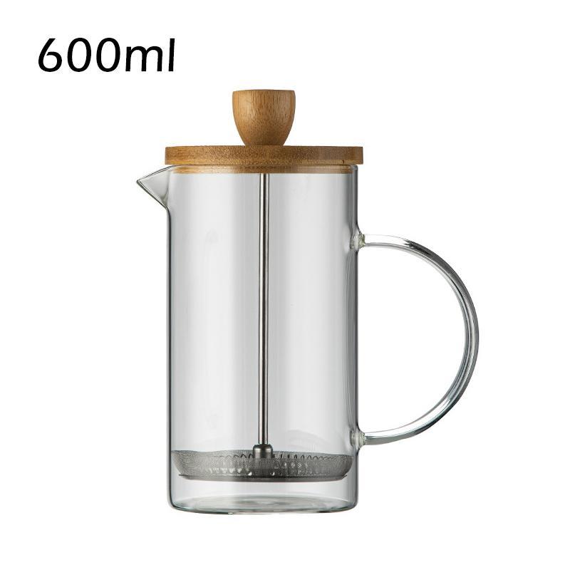 French Press Coffee Maker Classic Coffee Press Heat-Resistant Borosilicate Glass Coffee Pot Household Cold Brew Tea Pot