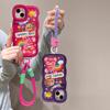 Graffiti Bear Lanyard for Apple 16promax Mobile Phone Case Huawei P70 Cute Xiaomi 15 Silicone 14 Bracket X