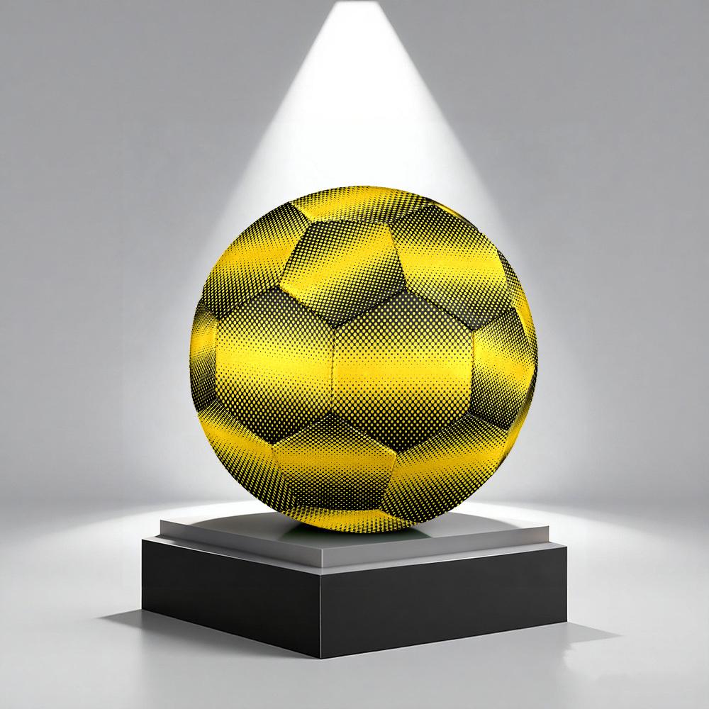 1pc Yellow Dots Size 5 Soccer Ball Professional Match Training Football Indoor &Outdoor Sports Ball Lightweight Durable C6533