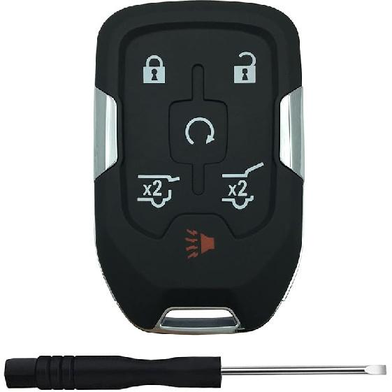 Replacement Keyless Entry Remote Key Fob Shell Case for GMC Acadia Terrain Yukon Chevy Suburban Tahoe Car Key Fob Cover (5 Button-B)