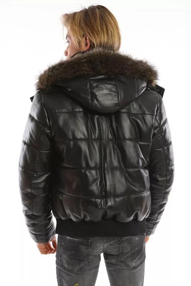 Jacket For Men Lambskin Handmade Leather Jacket Biker Motorcycle Genuine Black Slim Fit