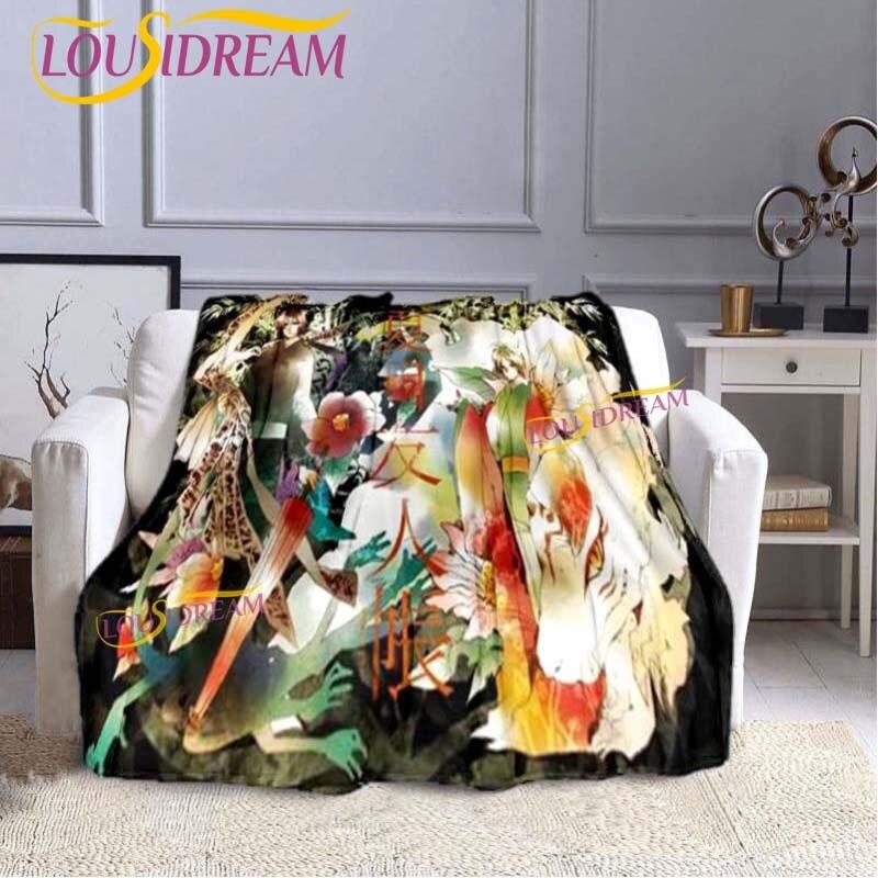Classic Cartoon Natsume Friends Account Blanket Premium Flannel Warmth Soft Plush Sofa Bed Blanket