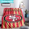 Custom Name Blanket San Francisco Football Blanket Bedding Blanket for Travel, Camping, Living Rooms, Offices, Sofas, Fan Christmas Gift