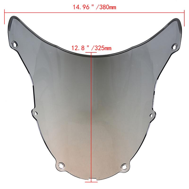 Double Bubble Windshield Windscreen Motorcycle Deflector Airflow Shield Screen For Kawasaki ZX6R Windscreen