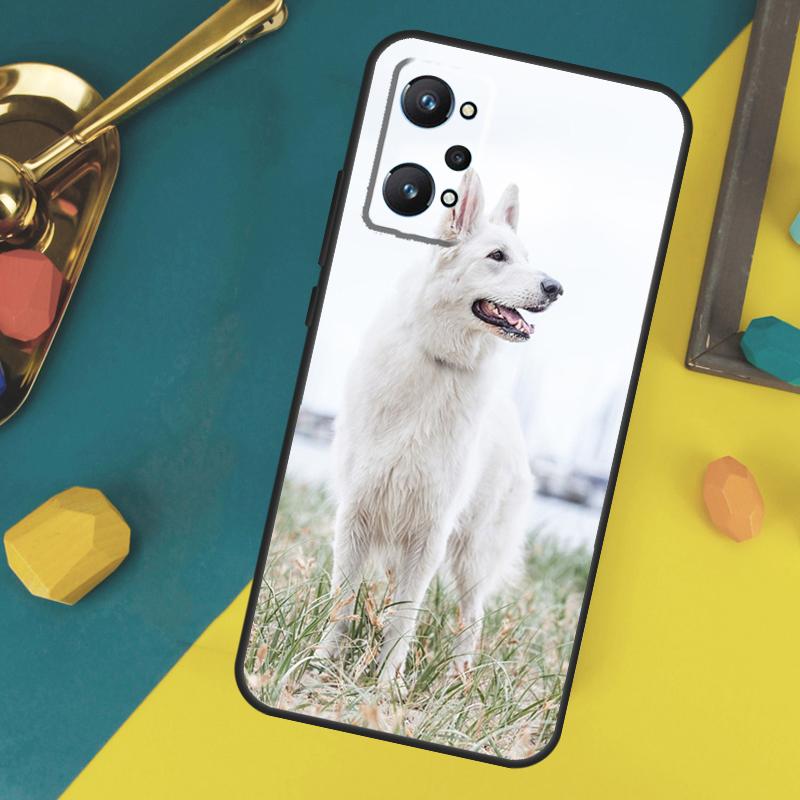 Cartoon German Shepherd Dog Case For Realme C53 C55 C67 C61 C75 C51 C21Y C25S GT 6 6T 5 GT7 Pro 10 11 12 13 14 Pro Plus