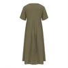 Summer Dresses For Women Boho Maxi Dress Short Sleeve V Neck Dresses Fashion Dress with Pockets