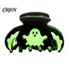 Fluorescent Pumpkin Hair Accessories Halloween Claw Clips, Luminous Ghost Pattern Acrylic Anti-slip Creative Party Gifts Glow in The Dark Grippers for