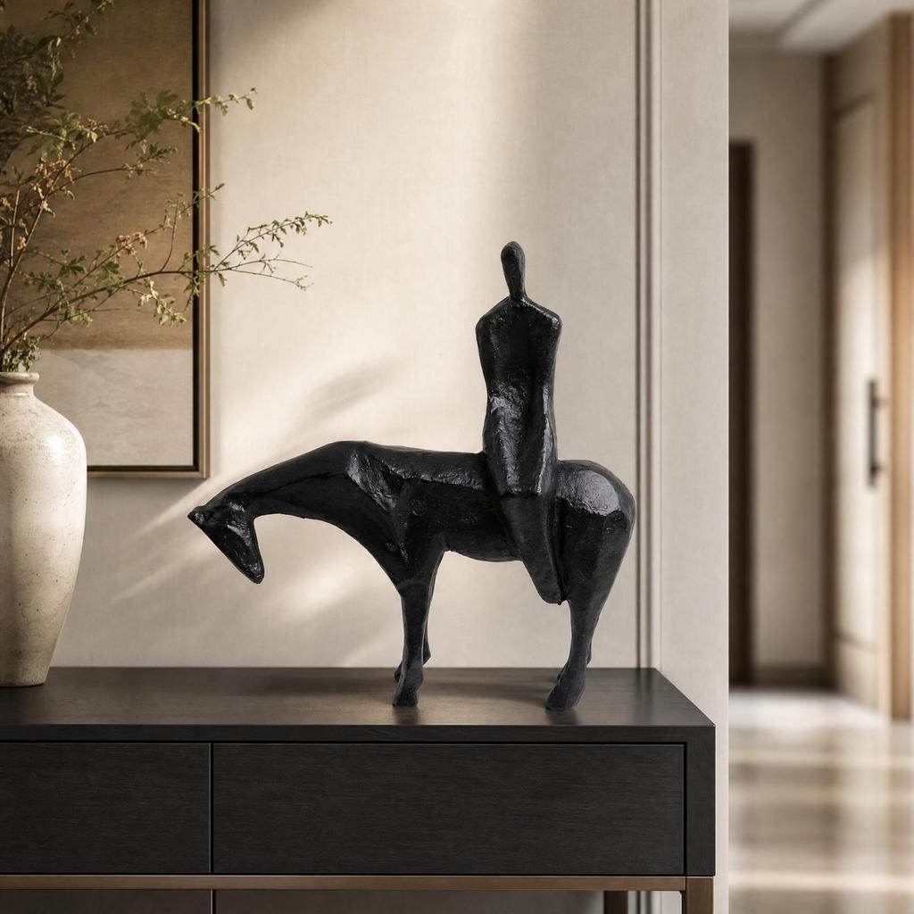 Abstract Human and Horse Sculpture Stylish for Entryway, Living Room