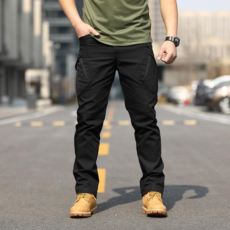 Herren Taktische Hose Slim Fit Wasserdichte Trainingshose Frühling Herbst Atmungsaktive Wasserdichte Overalls Lockere Kleidung