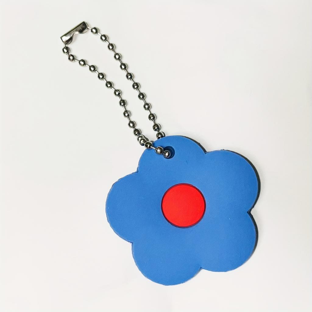 2pcs Cute Cartoon Flower Key Caps Set Flexible Key Covers Key Identifier Tag Covers for Easy Identifying Door Keyrings,random Color