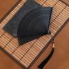 Chinese Style All-Bamboo Classical Fan for Women, Japanese-Style Ancient Classical Black Folding Fan, Bamboo Fan for Hanfu Dance, Portable and Easy